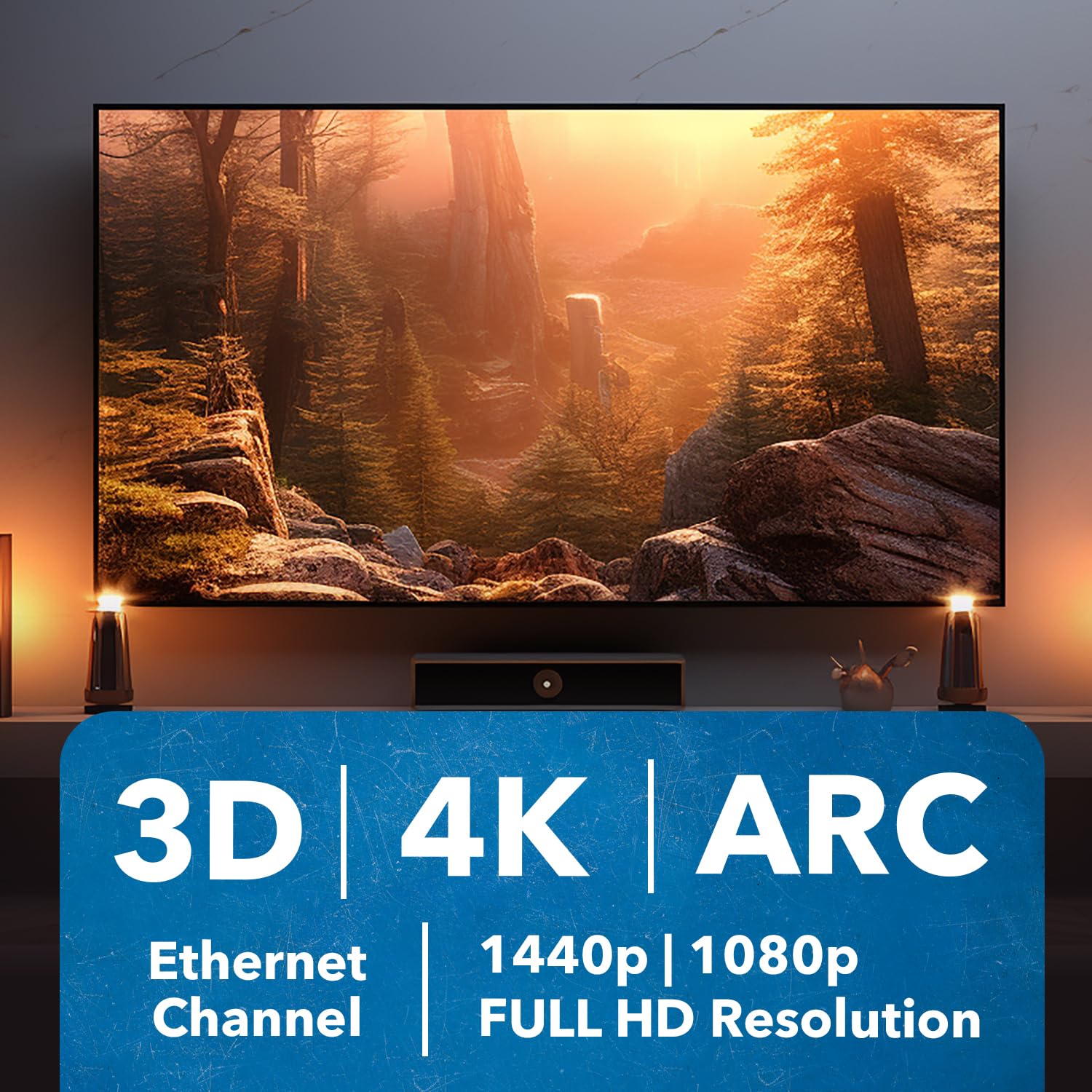 OREI Ultra High Speed 4kHDMI Cable 6ft – High-Speed 10.2Gbps, 3D, ARC, Ethernet – Premium 6ft HDMI Cable for TVs, Monitors, Home Theater & Gaming (10 Pack)